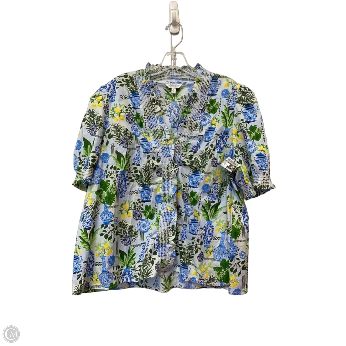 Top Short Sleeve By Crown And Ivy In Blue, Size: Xl