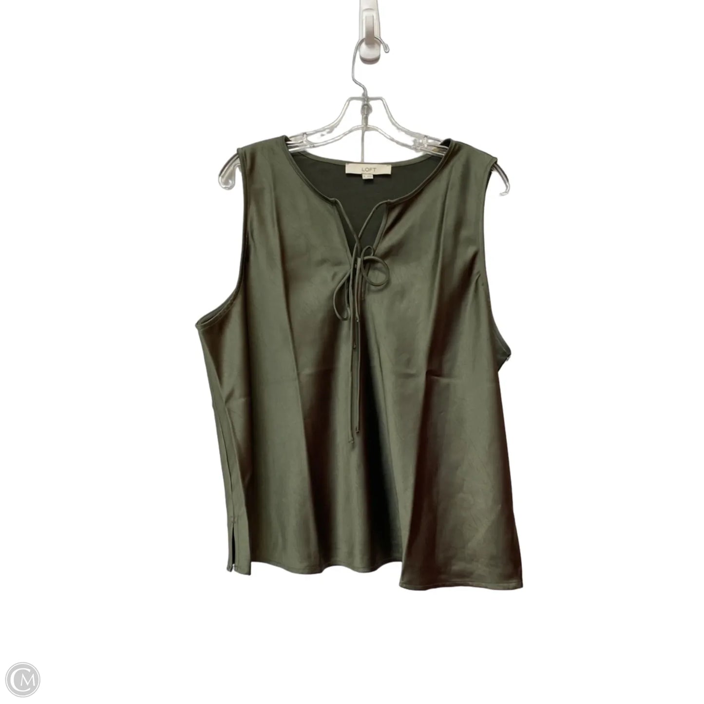 Top Sleeveless By Loft In Green, Size: Xl