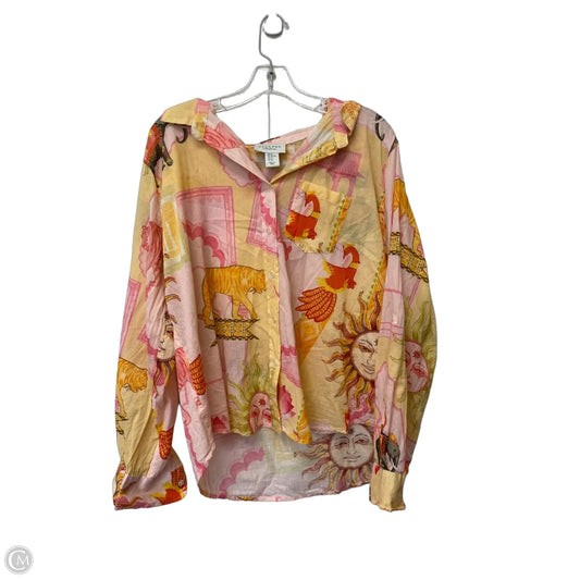 Top Long Sleeve By Calypso St Barth In Animal Print, Size: Xl