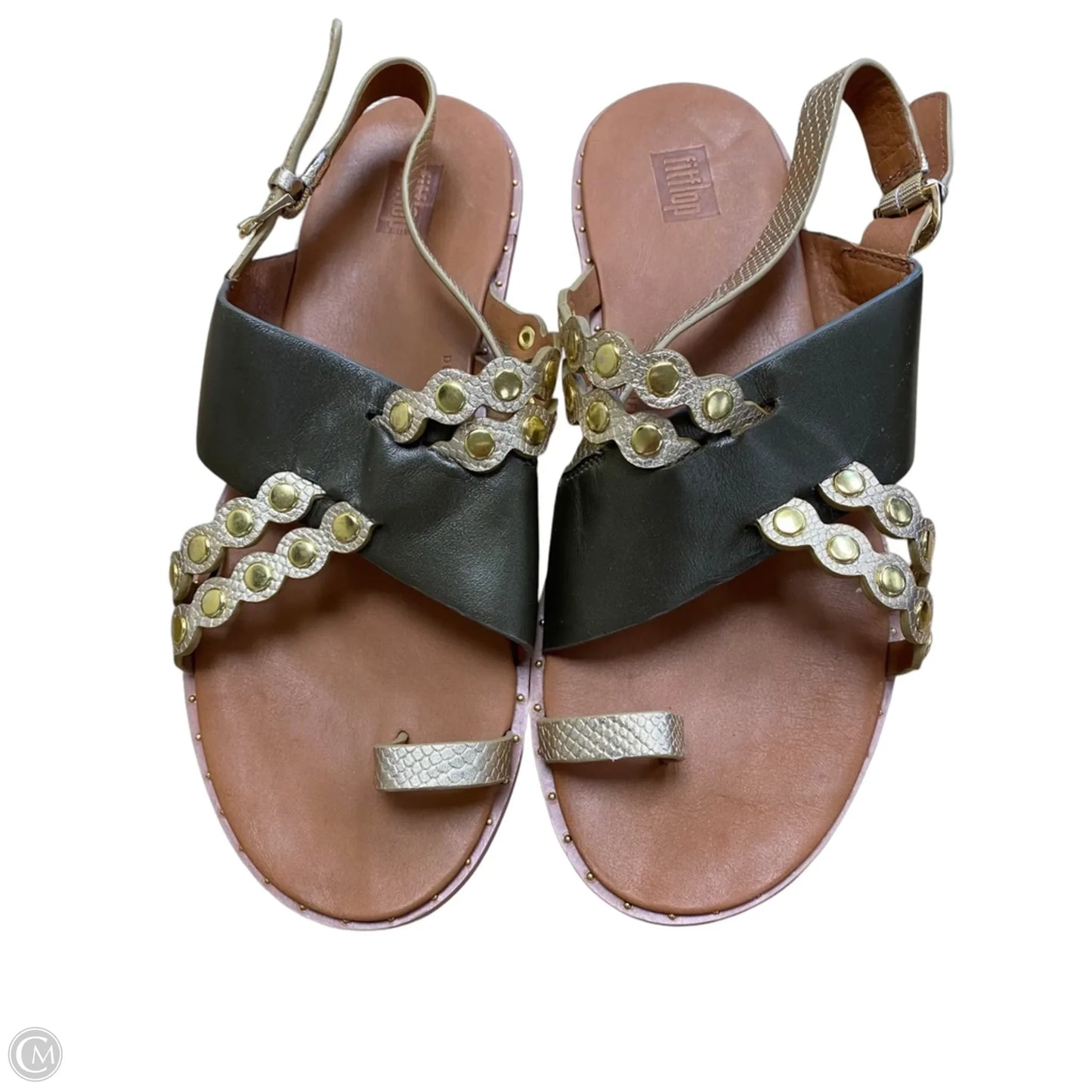 Sandals Flats By Fitflop In Green, Size: 7