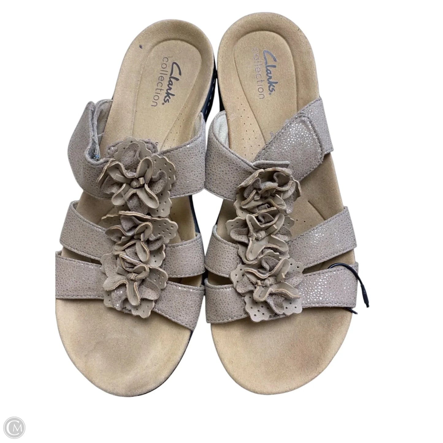 Sandals Flats By Clarks In Tan, Size: 8