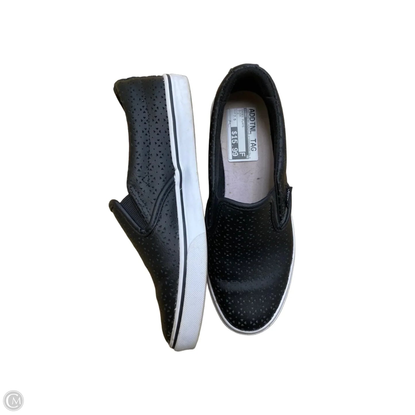 Shoes Flats By Vans In Black, Size: 7.5