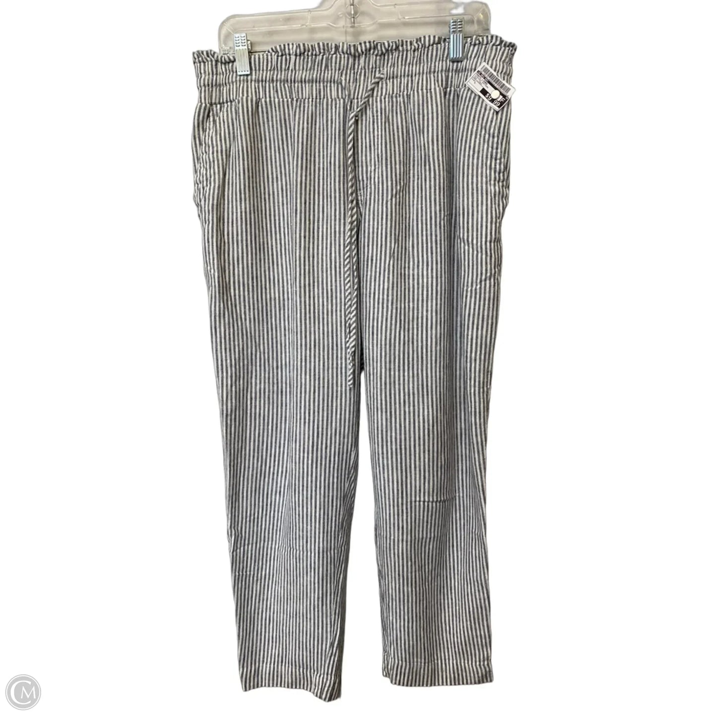 Pants Linen By A New Day In Striped Pattern, Size: L