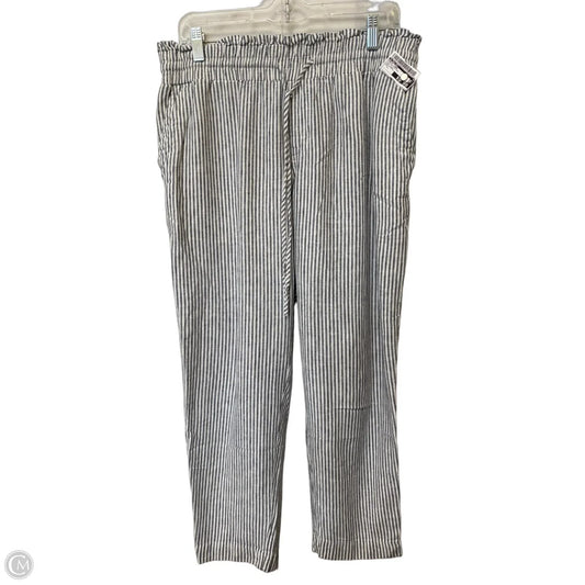 Pants Linen By A New Day In Striped Pattern, Size: L