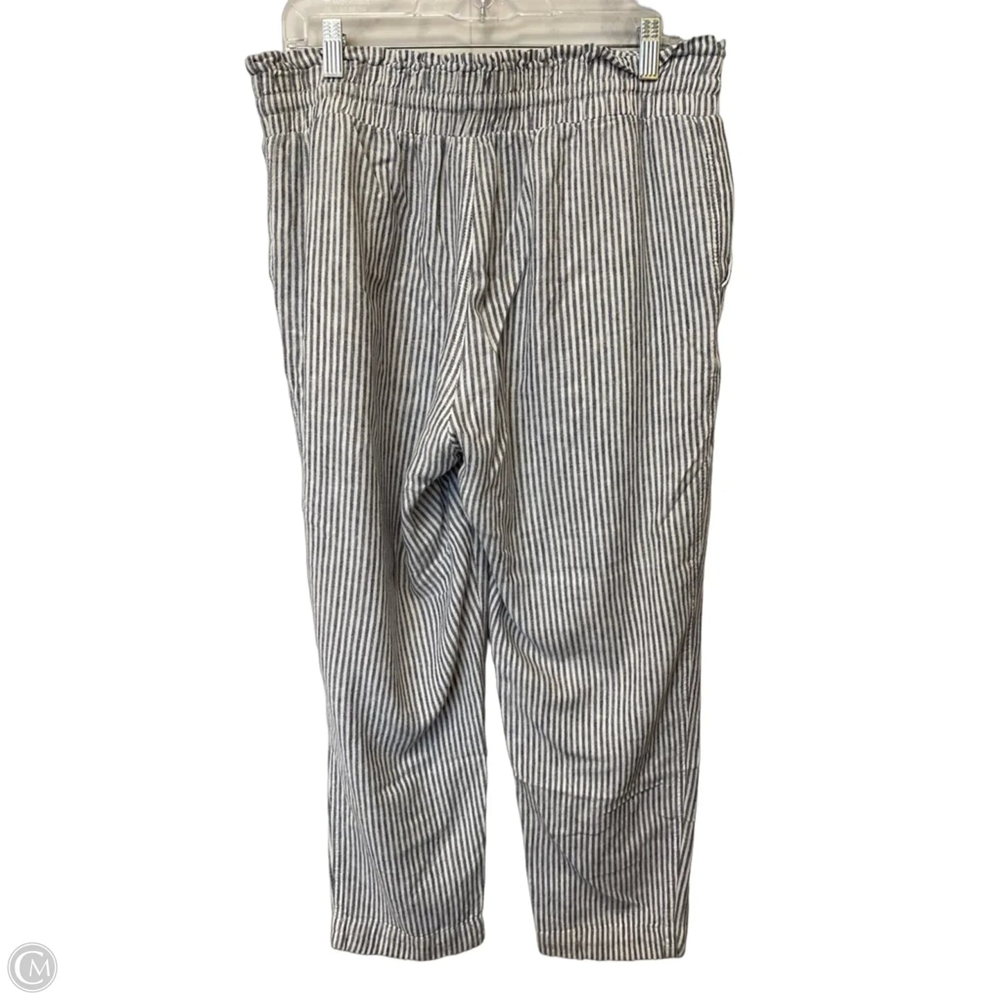 Pants Linen By A New Day In Striped Pattern, Size: L