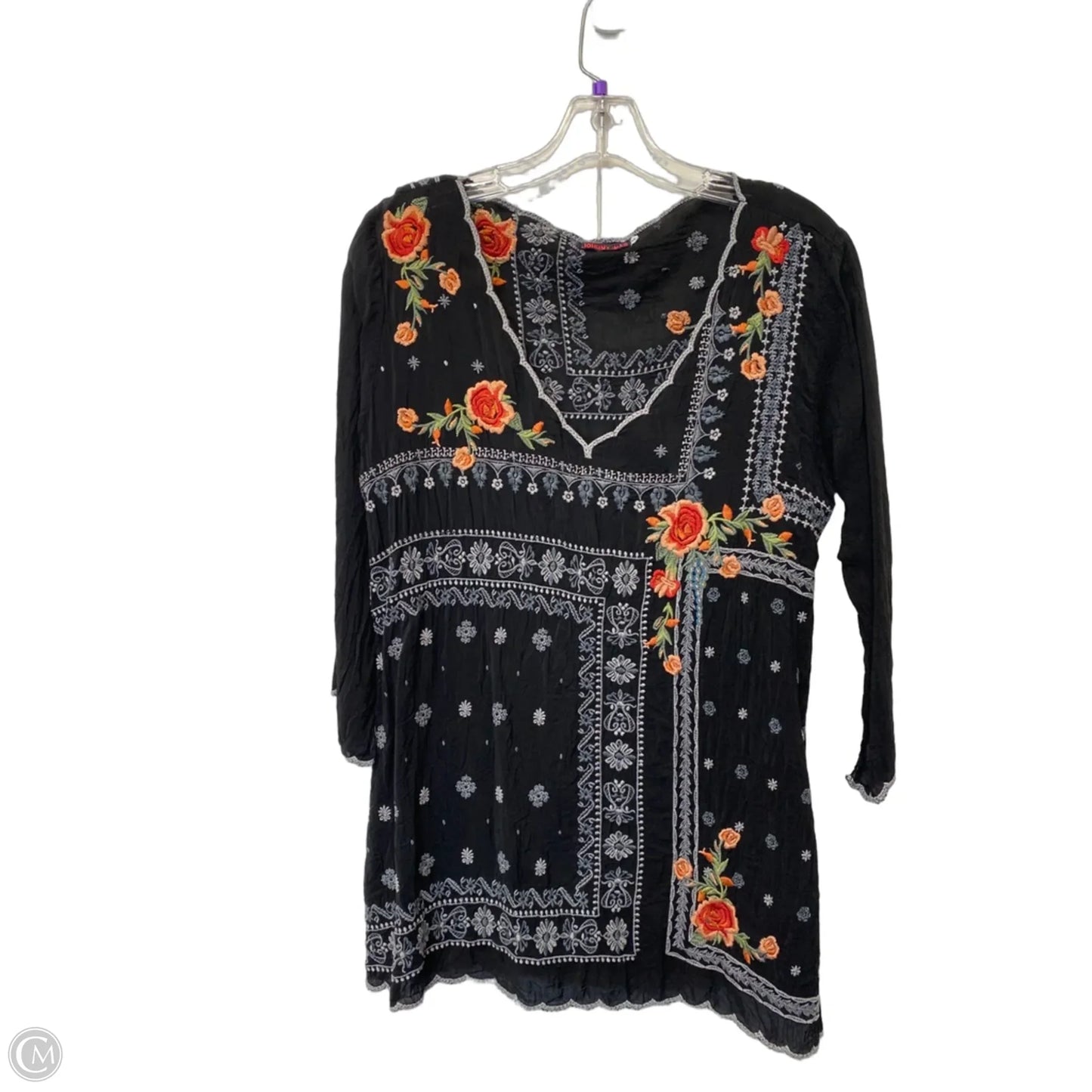 Top Long Sleeve By Johnny Was In Black, Size: S