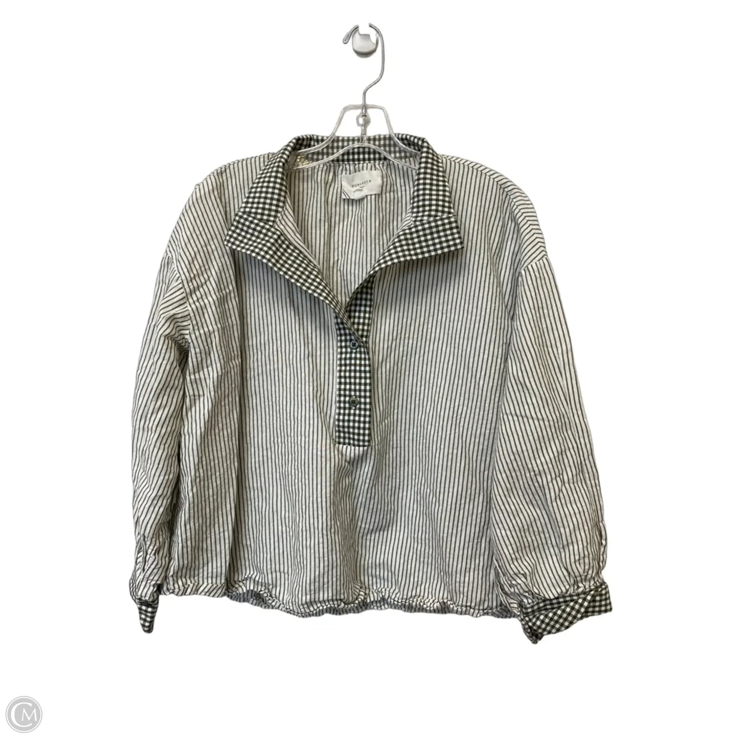 Top Long Sleeve By Pomander Place In Striped Pattern, Size: L