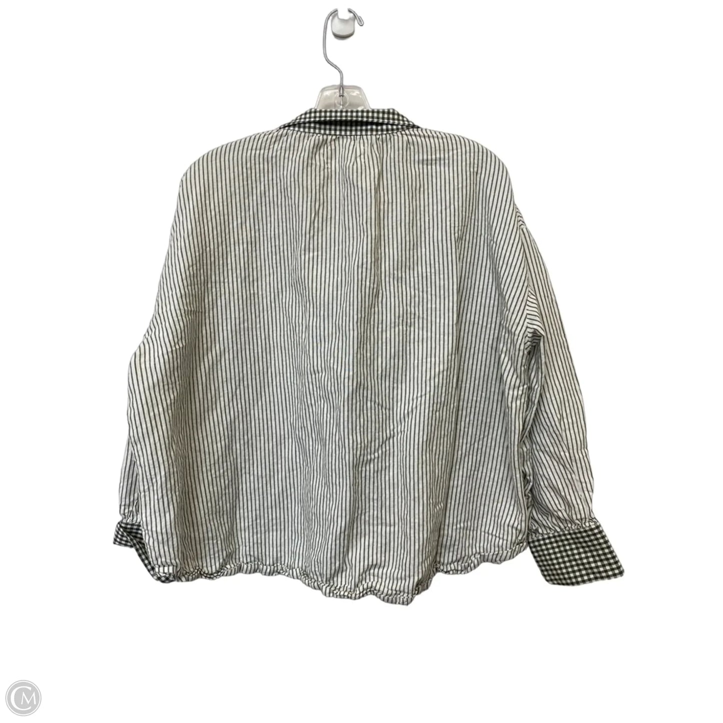 Top Long Sleeve By Pomander Place In Striped Pattern, Size: L
