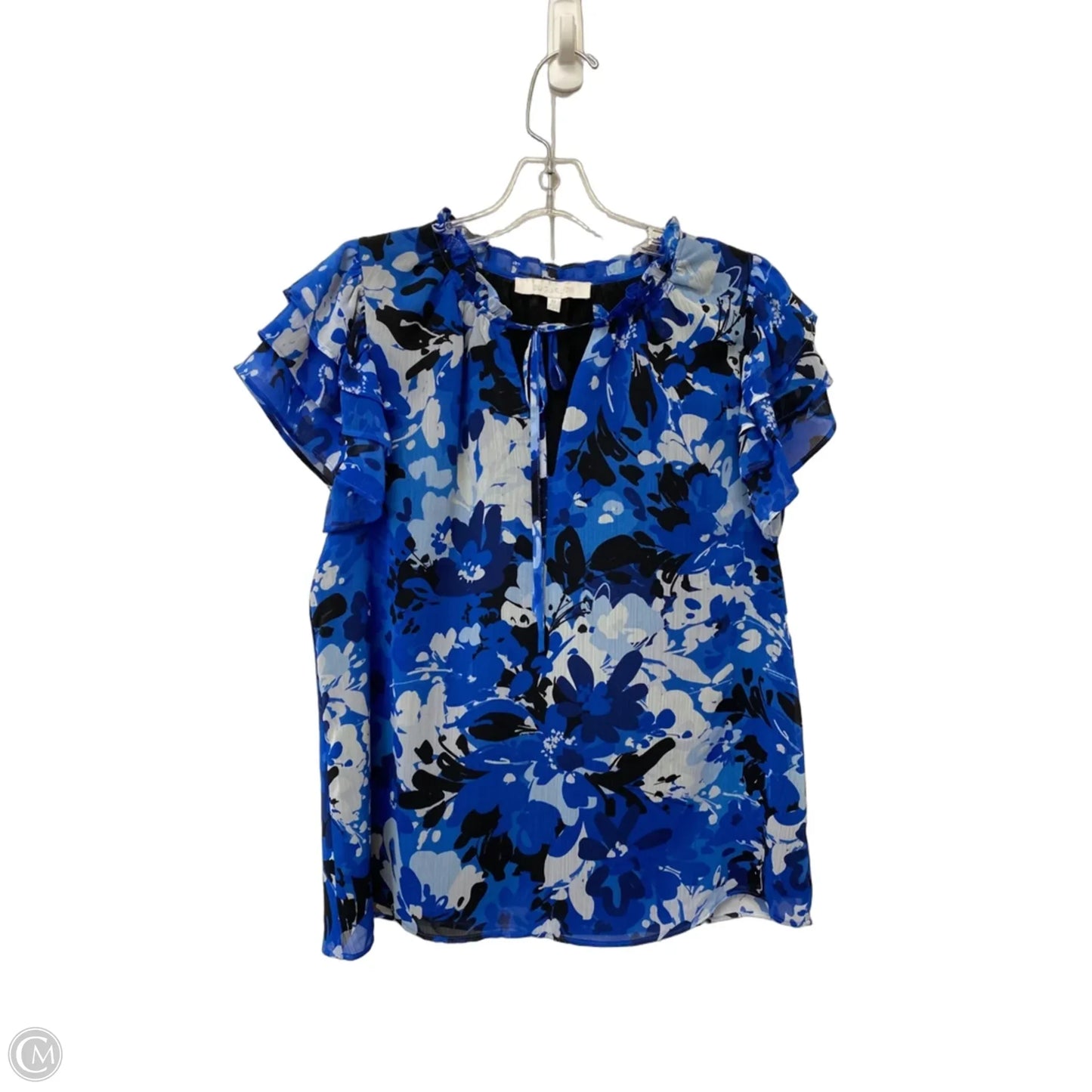 Top Short Sleeve By Sugar Lips In Blue, Size: M