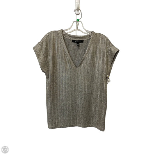 Top Short Sleeve By White House Black Market In Gold, Size: M