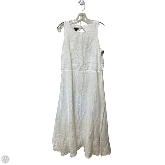 Dress Casual Midi By Talbots In White, Size: 10