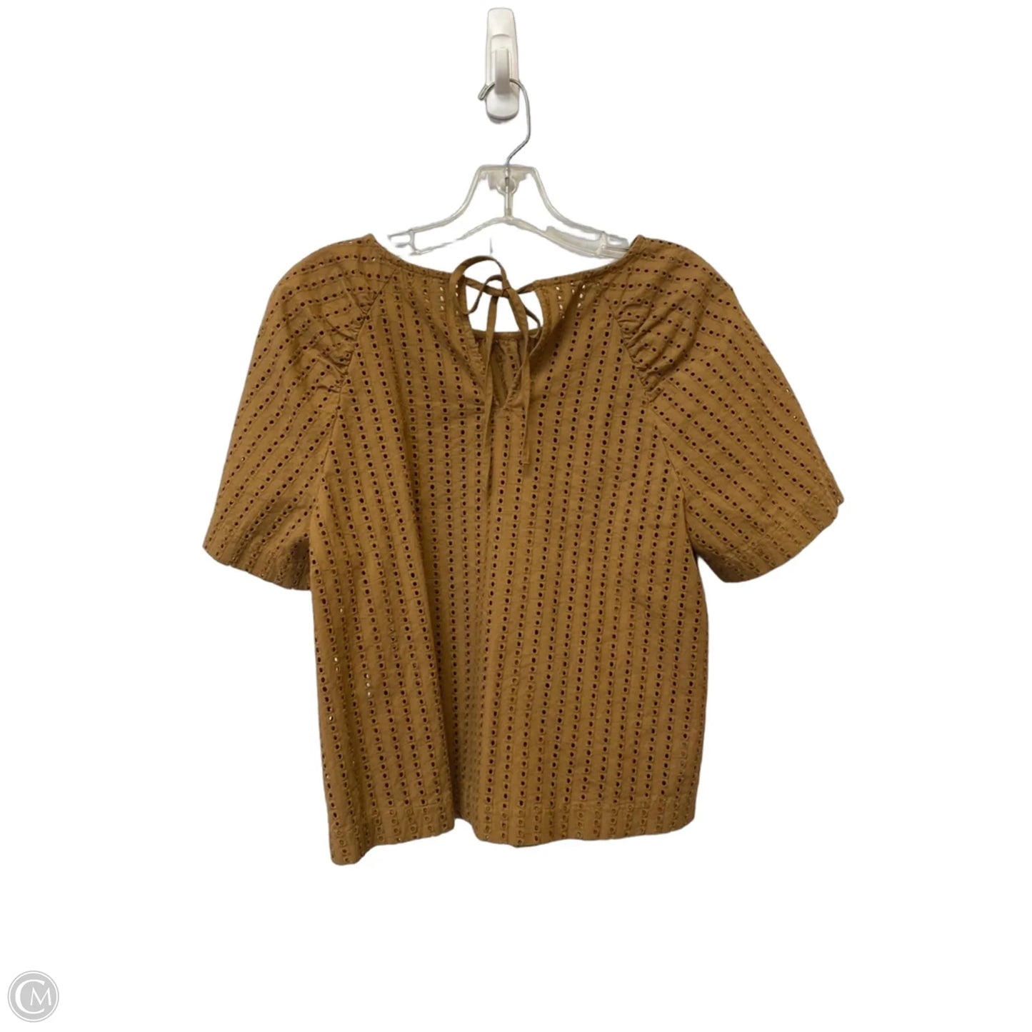 Top Short Sleeve By Loft In Brown, Size: S