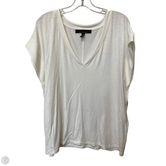 Top Short Sleeve Basic By White House Black Market In White, Size: L