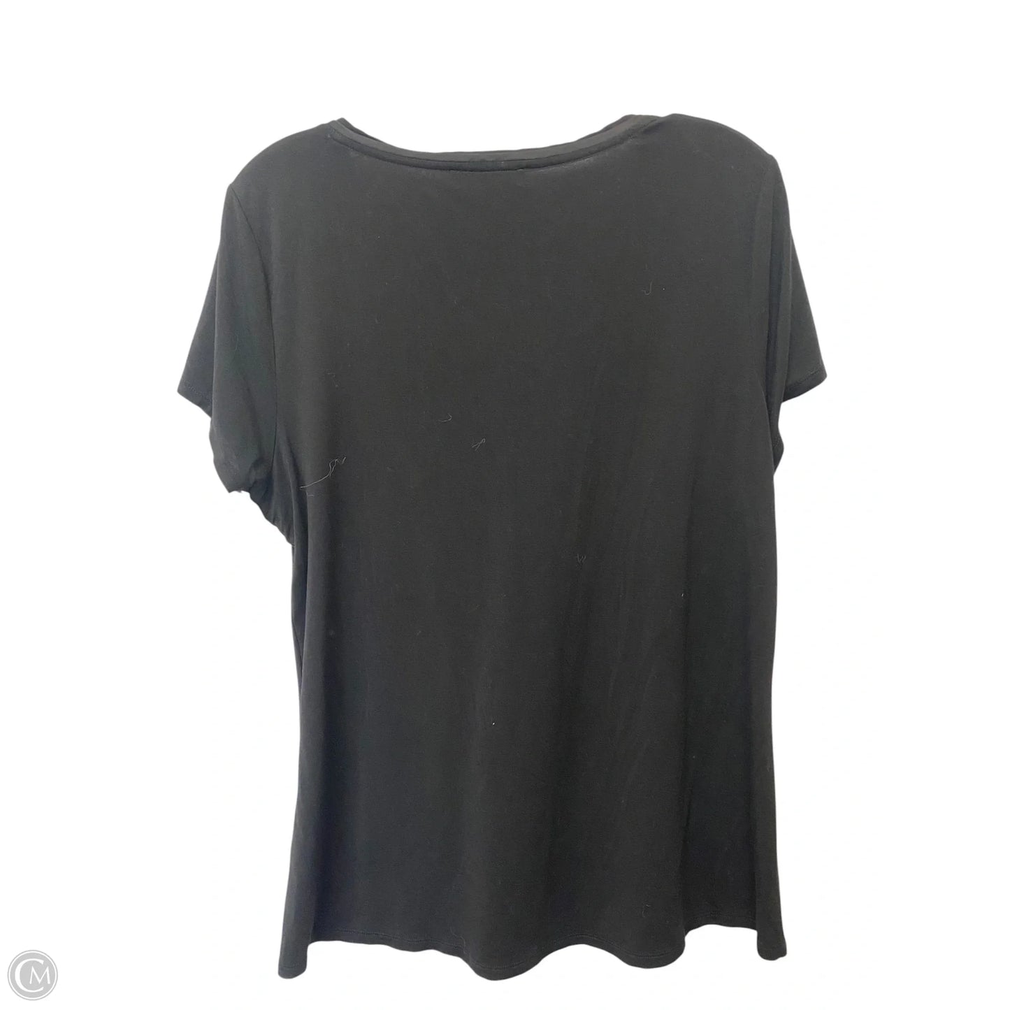Top Short Sleeve Basic By White House Black Market In Black, Size: L