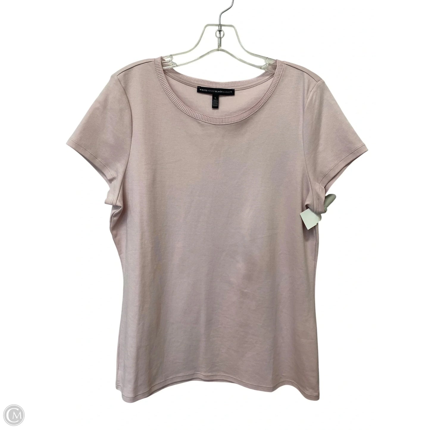 Top Short Sleeve By White House Black Market In Pink, Size: L