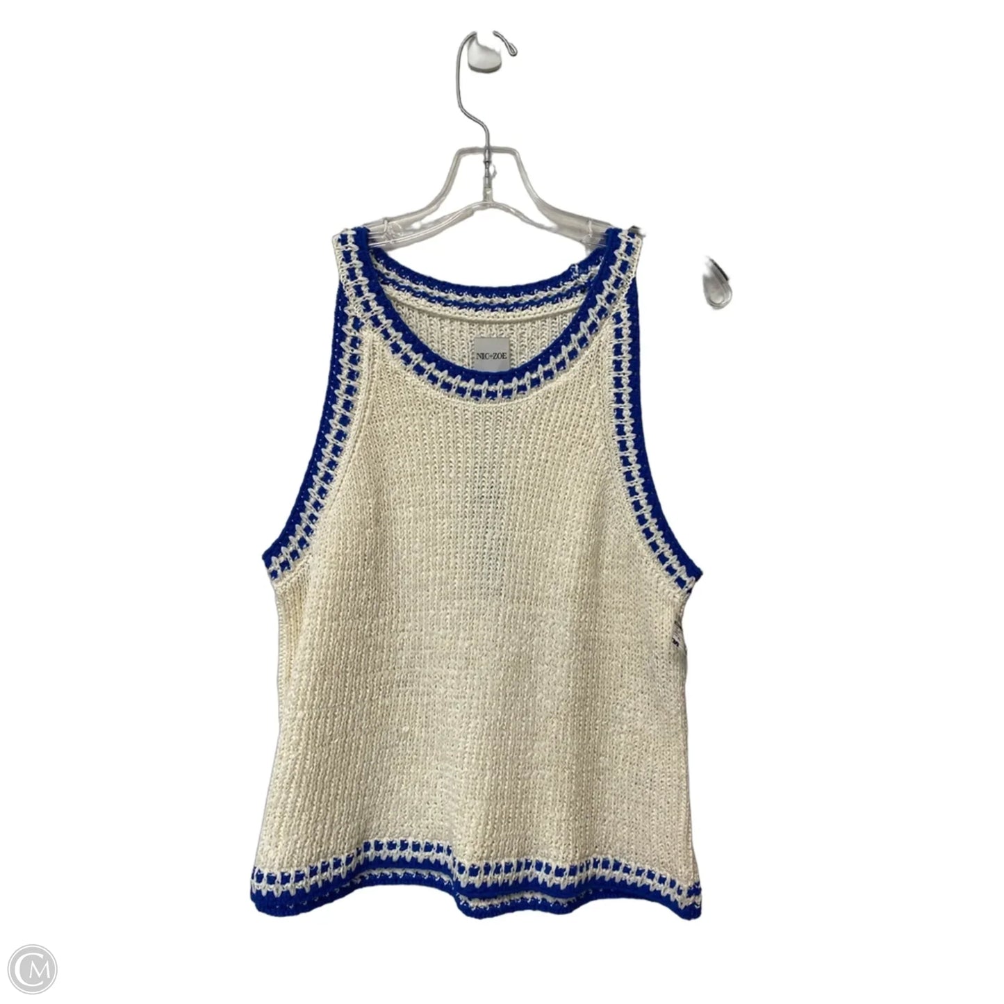 Top Sleeveless By Nic + Zoe In Cream, Size: Xl