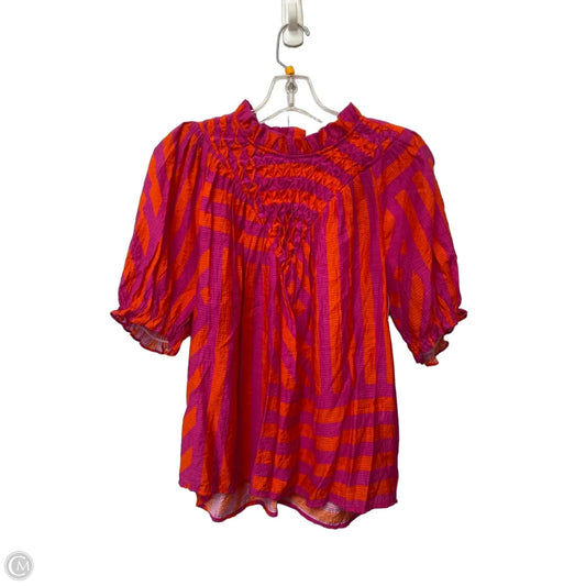 Top Short Sleeve By Thml In Striped Pattern, Size: L