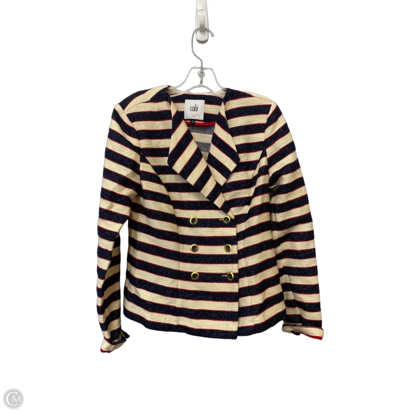 Blazer By Cabi In Striped Pattern, Size: 4
