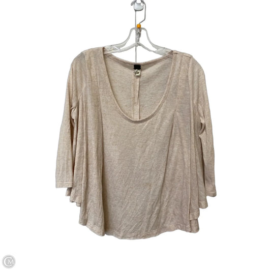 Top Long Sleeve By We The Free In Tan, Size: Xs