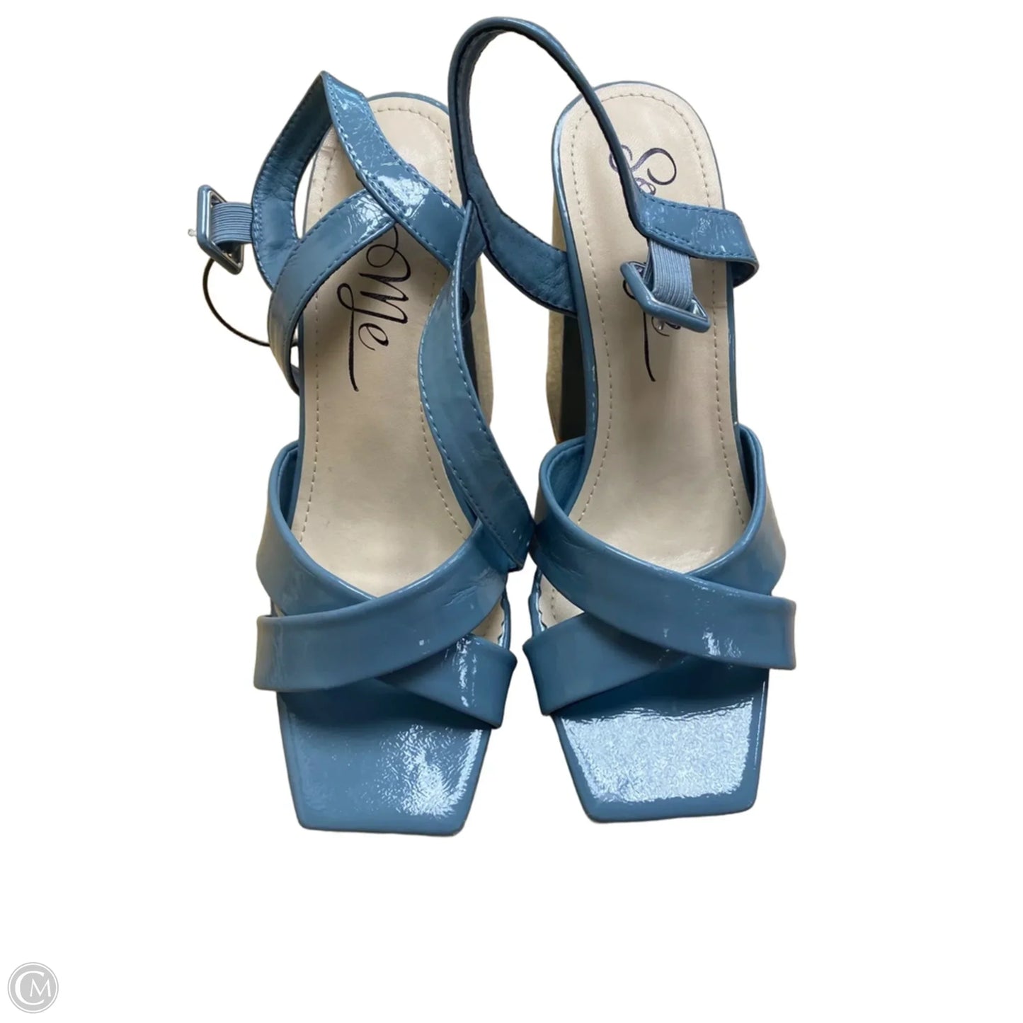 Shoes Heels Block By Clothes Mentor In Blue, Size: 7.5