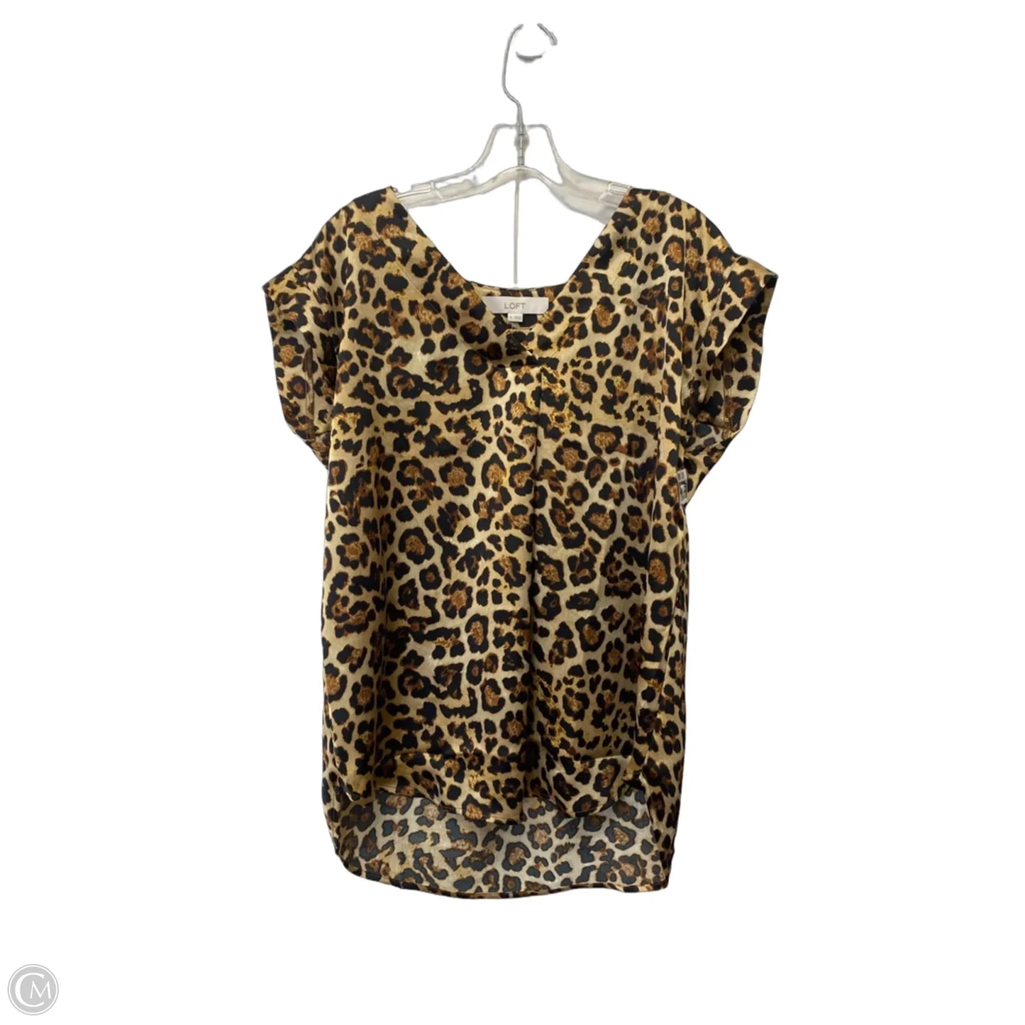 Top Sleeveless By Loft In Animal Print, Size: M
