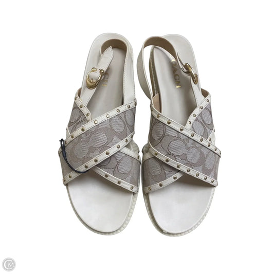 Shoes Designer By Coach In Cream, Size: 9.5