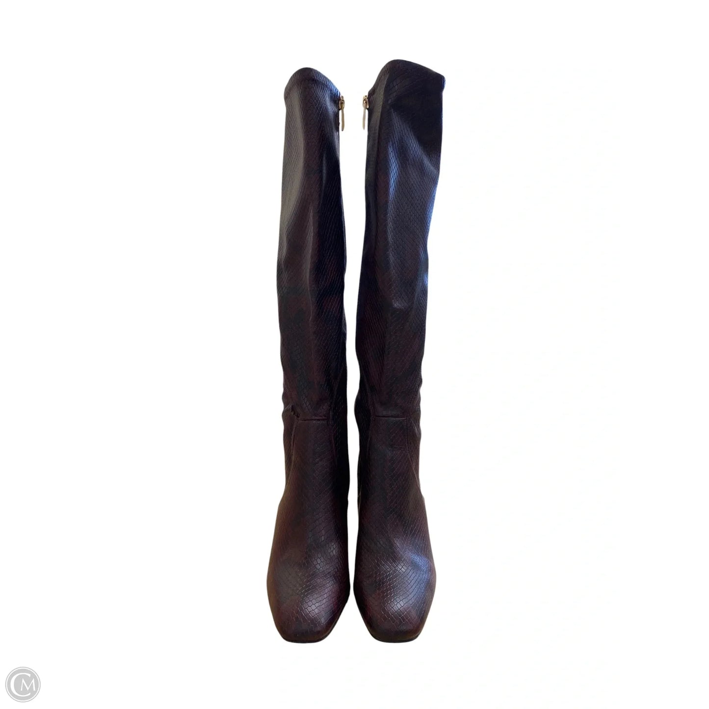 Boots Ankle Heels By Franco Sarto In Snakeskin Print, Size: 7.5
