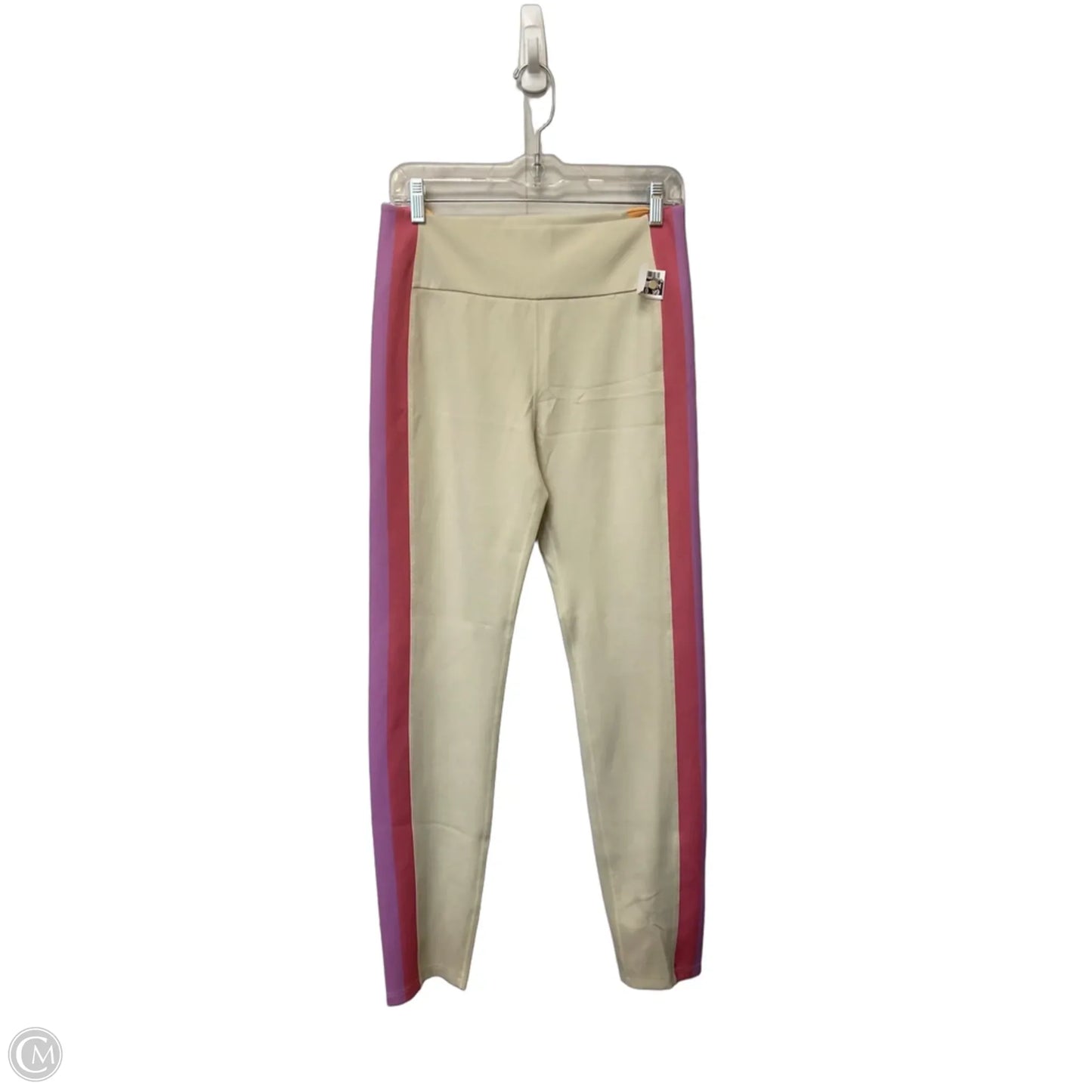 Athletic Leggings By Pink Lily In Cream, Size: M