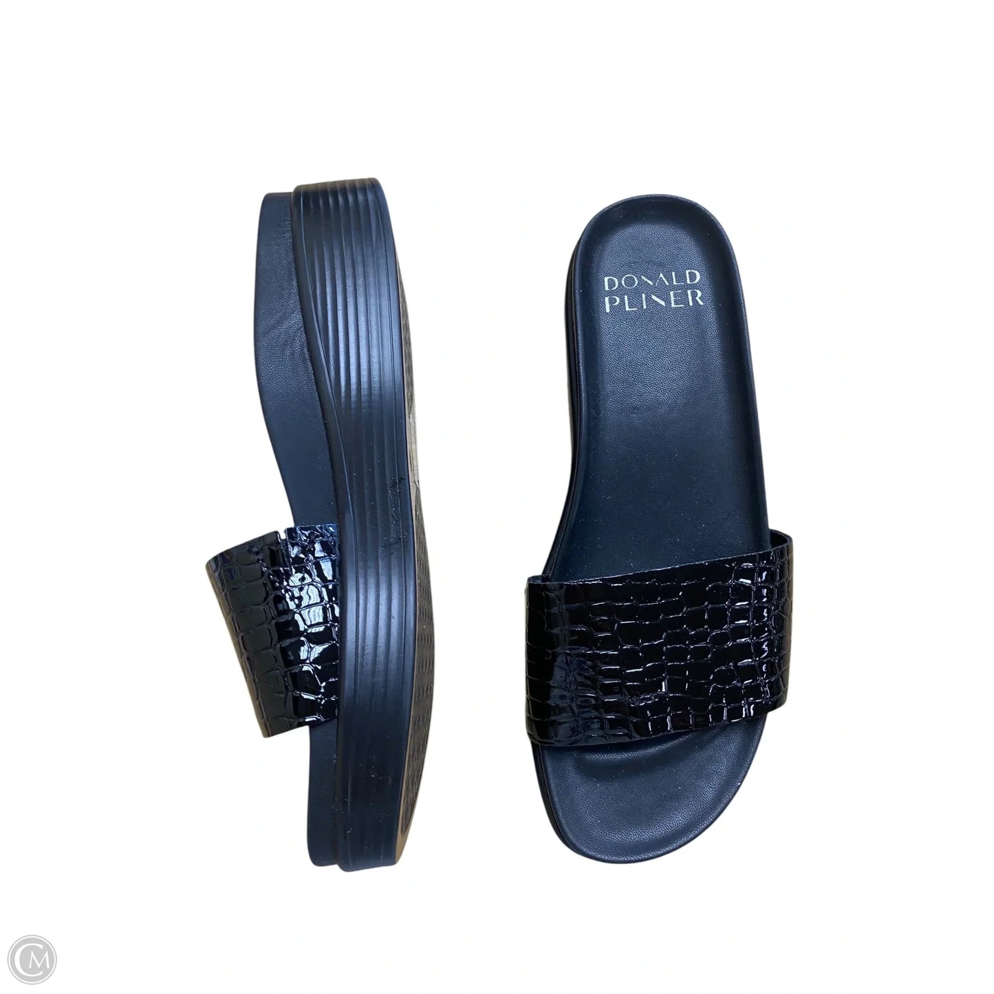 Sandals Flats By Donald Pliner In Black, Size: 6