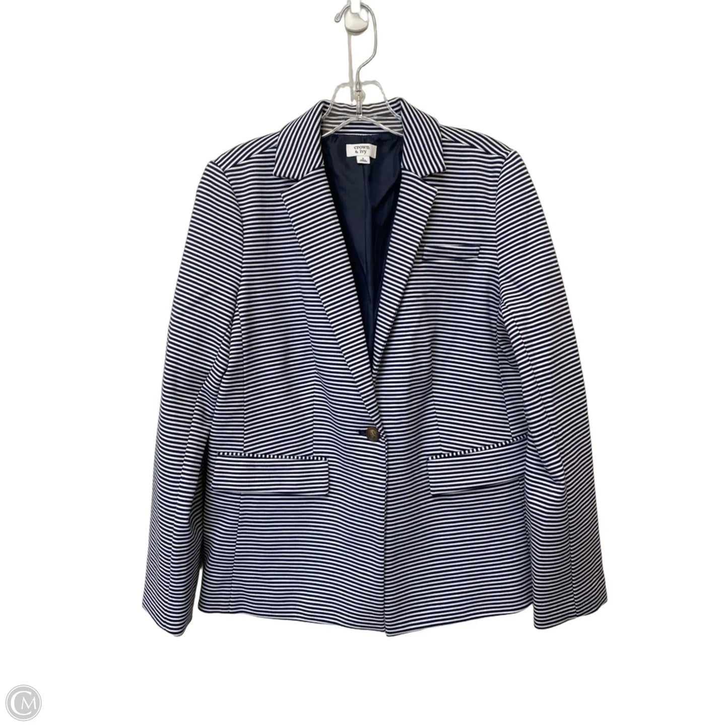 Blazer By Crown And Ivy In Striped Pattern, Size: S