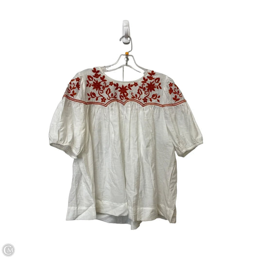 Top Short Sleeve By Thml In White, Size: L