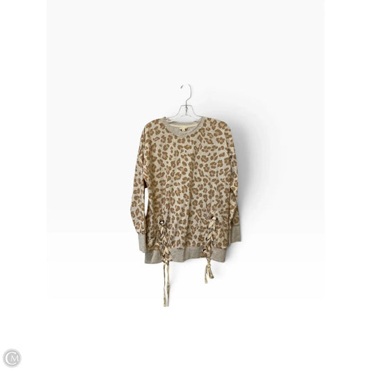 Top Long Sleeve By Hem & Thread In Animal Print, Size: S