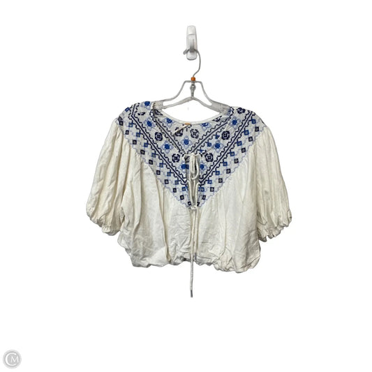 Top Short Sleeve By Free People In White, Size: L