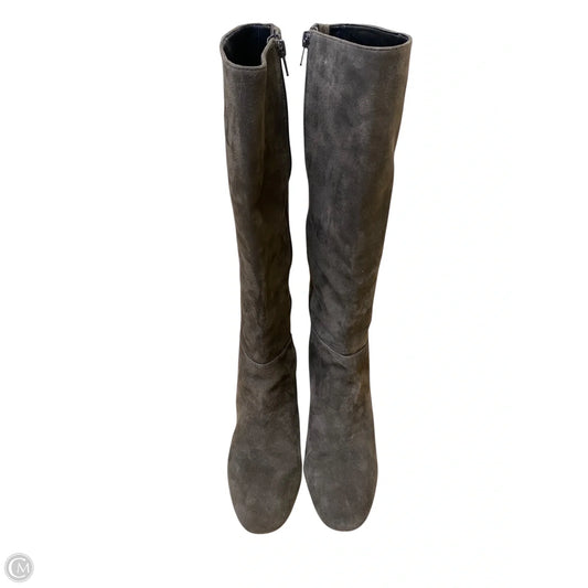 Boots Mid-calf Heels By Ann Taylor In Grey, Size: 8.5