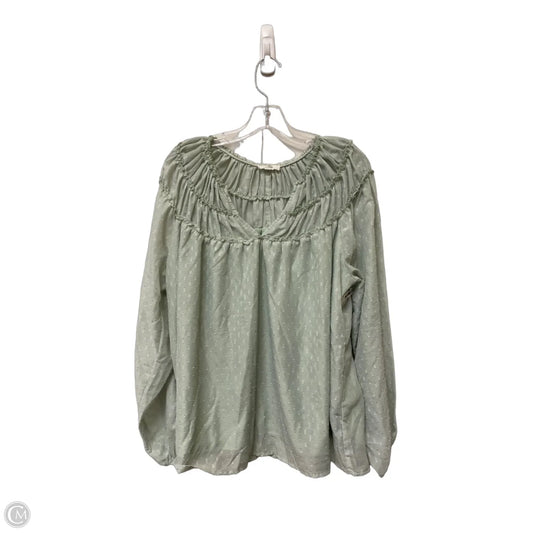 Top Long Sleeve By Entro In Green, Size: M