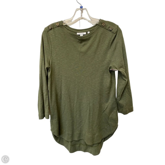 Tunic Long Sleeve By Chicos In Green, Size: S