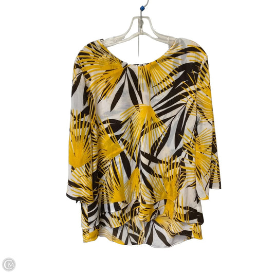 Top Long Sleeve By Chicos In Floral Print, Size: L