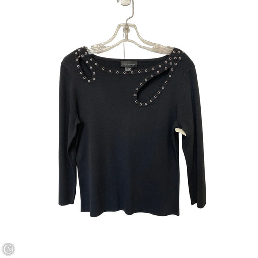 Top Long Sleeve By Cable And Gauge In Black, Size: M