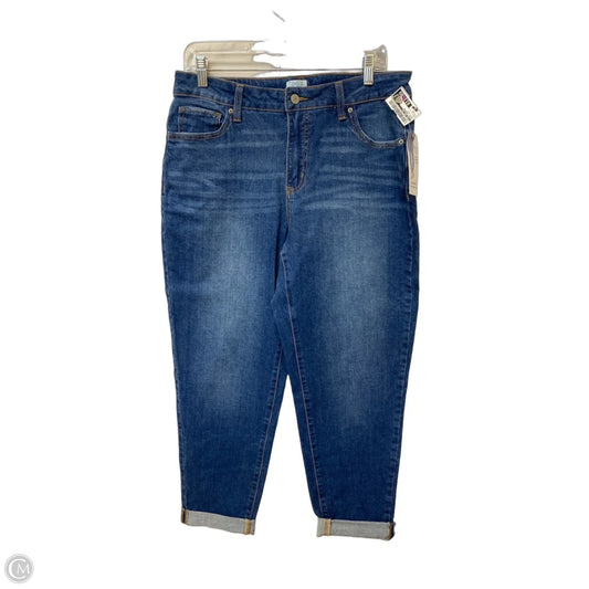 Jeans Cropped By Time And Tru In Blue Denim, Size: 12