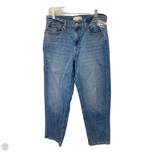 Jeans Straight By Lucky Brand In Blue Denim, Size: 10