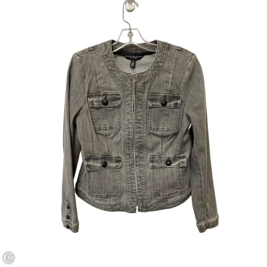 Jacket Denim By White House Black Market In Grey, Size: 8