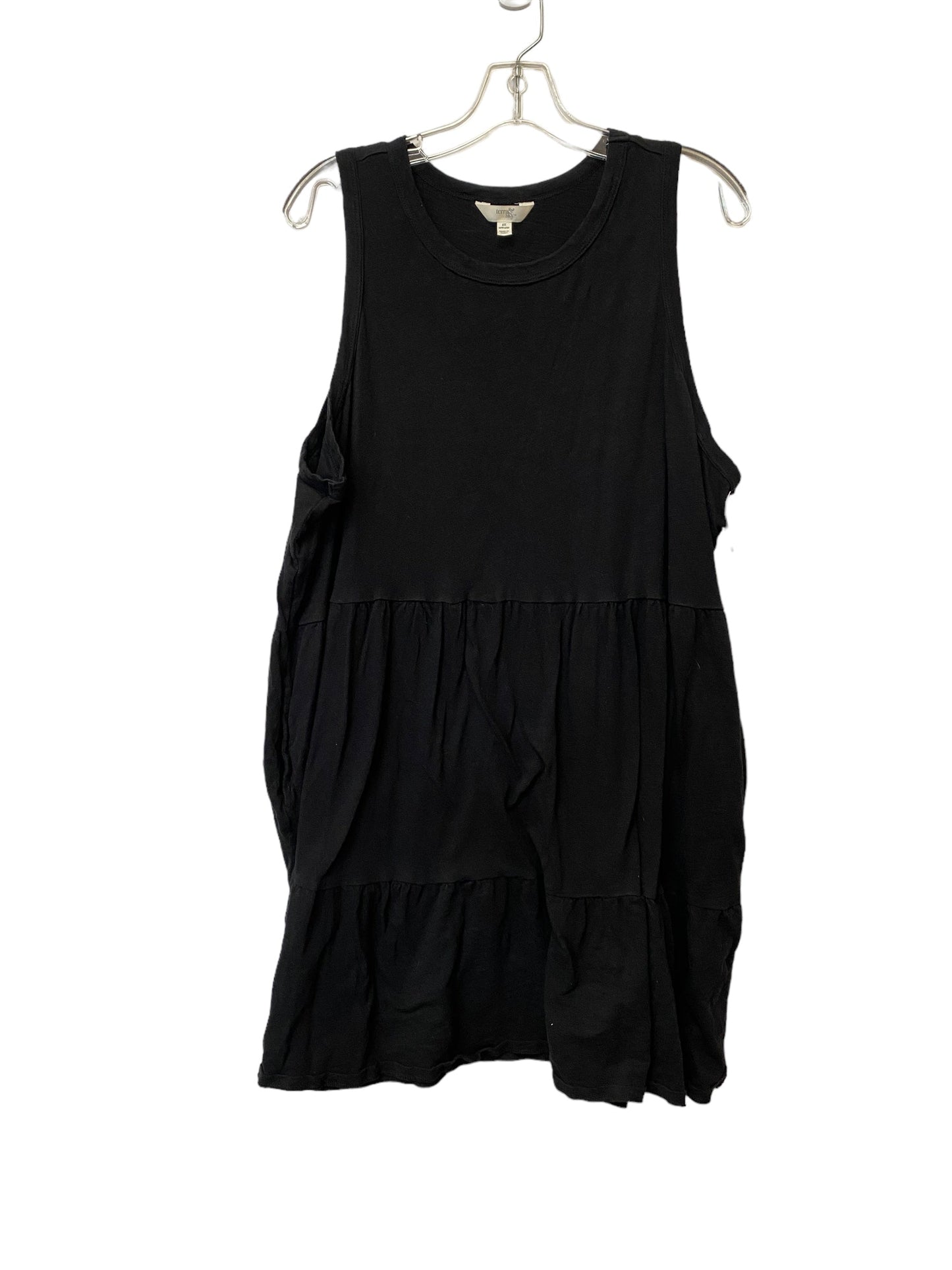Black Dress Casual Short Terra & Sky, Size 2x