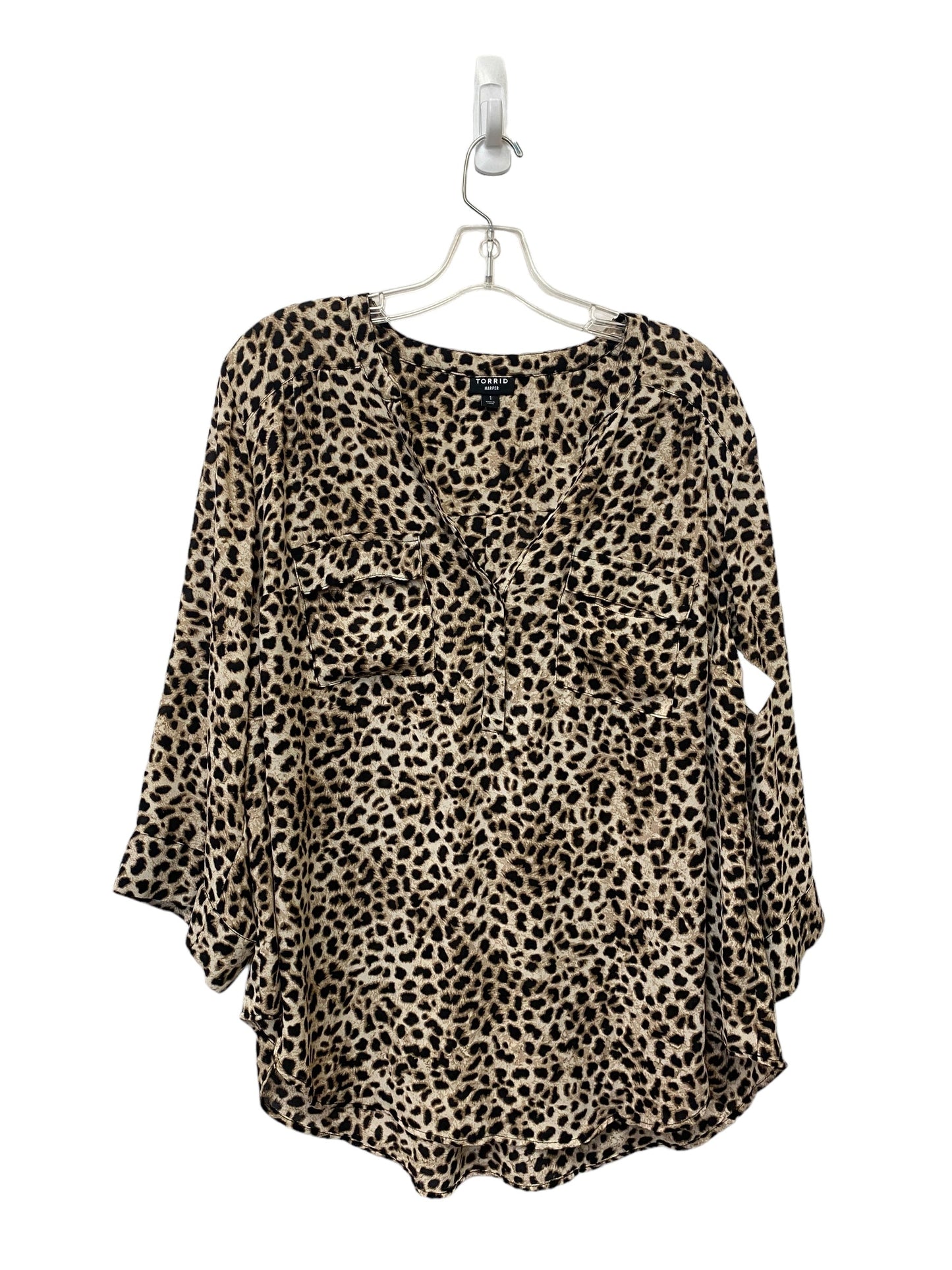 Animal Print Top 3/4 Sleeve Torrid, Size 1