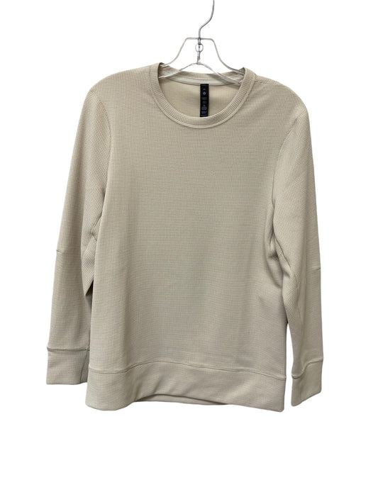 Athletic Top Long Sleeve Crewneck By Lululemon In Cream, Size: Xs