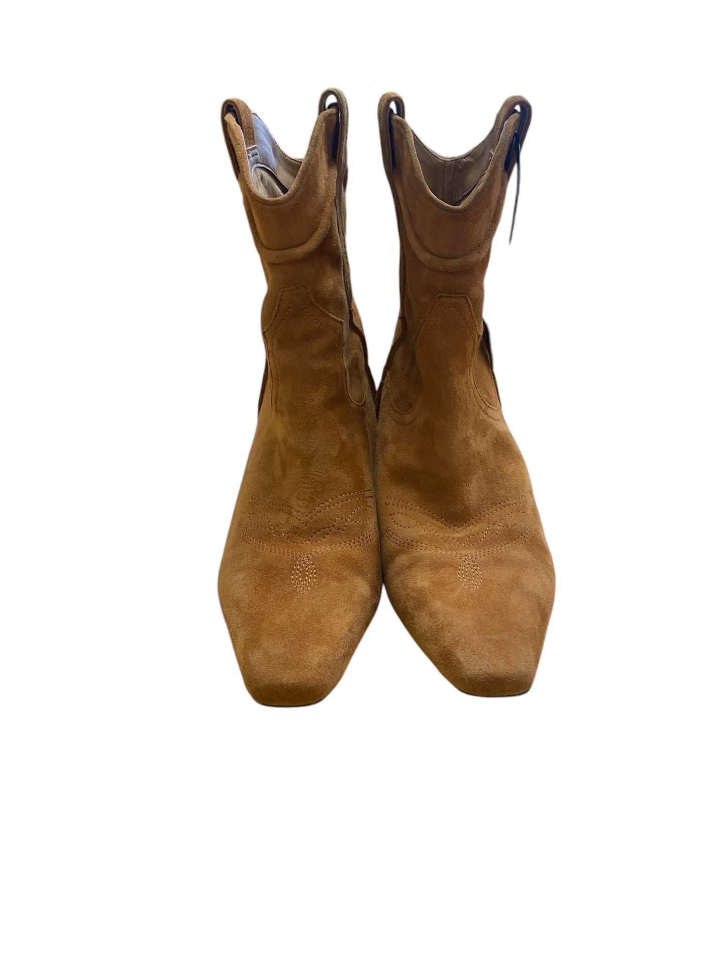 Boots Ankle Heels By Sam Edelman In Tan, Size: 7.5