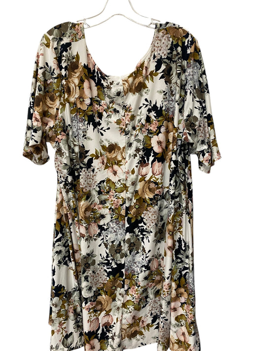 Dress Casual Short By Vibe In Floral Print, Size: 3x