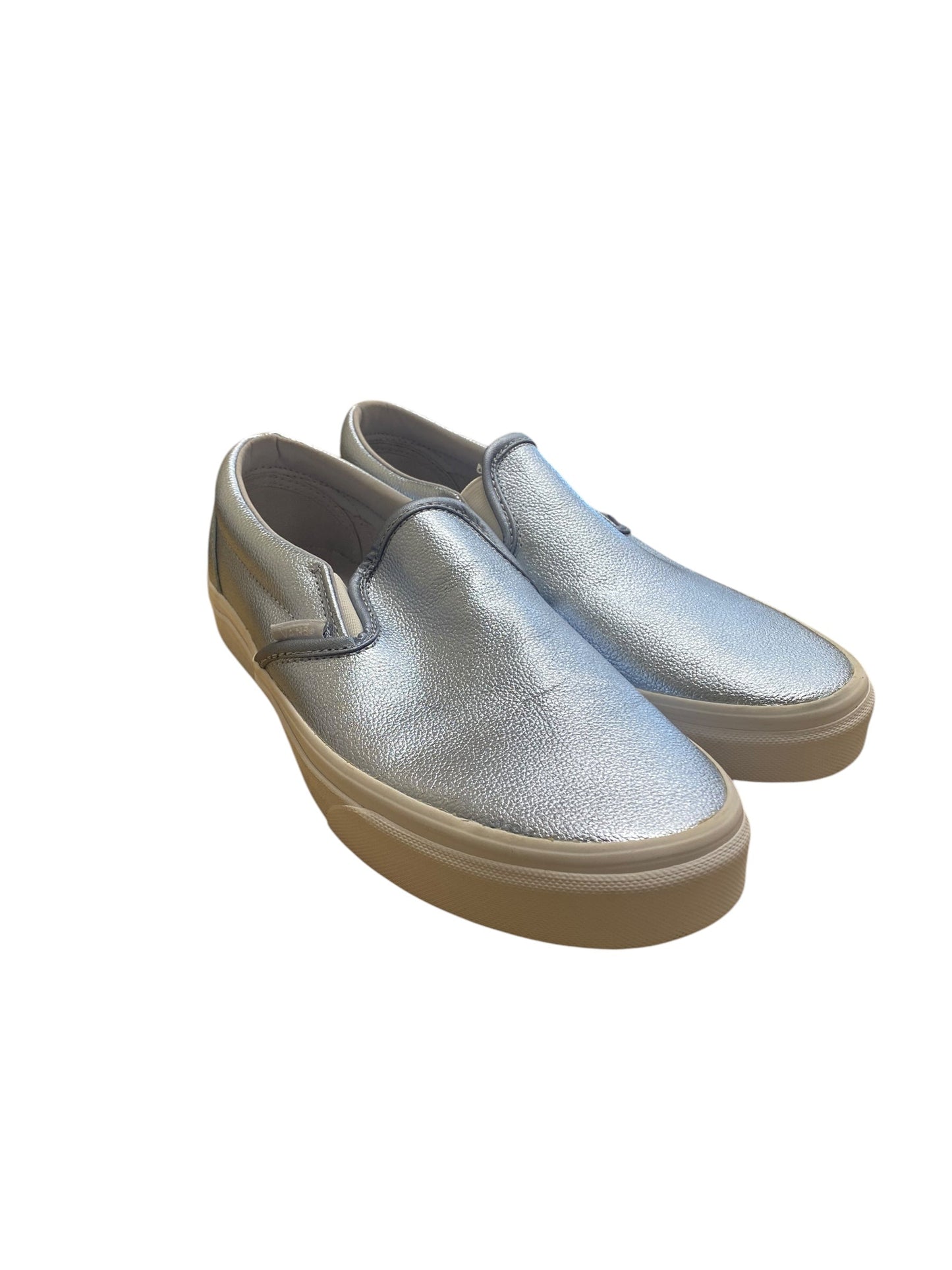 Shoes Flats By Vans In Silver, Size: 10