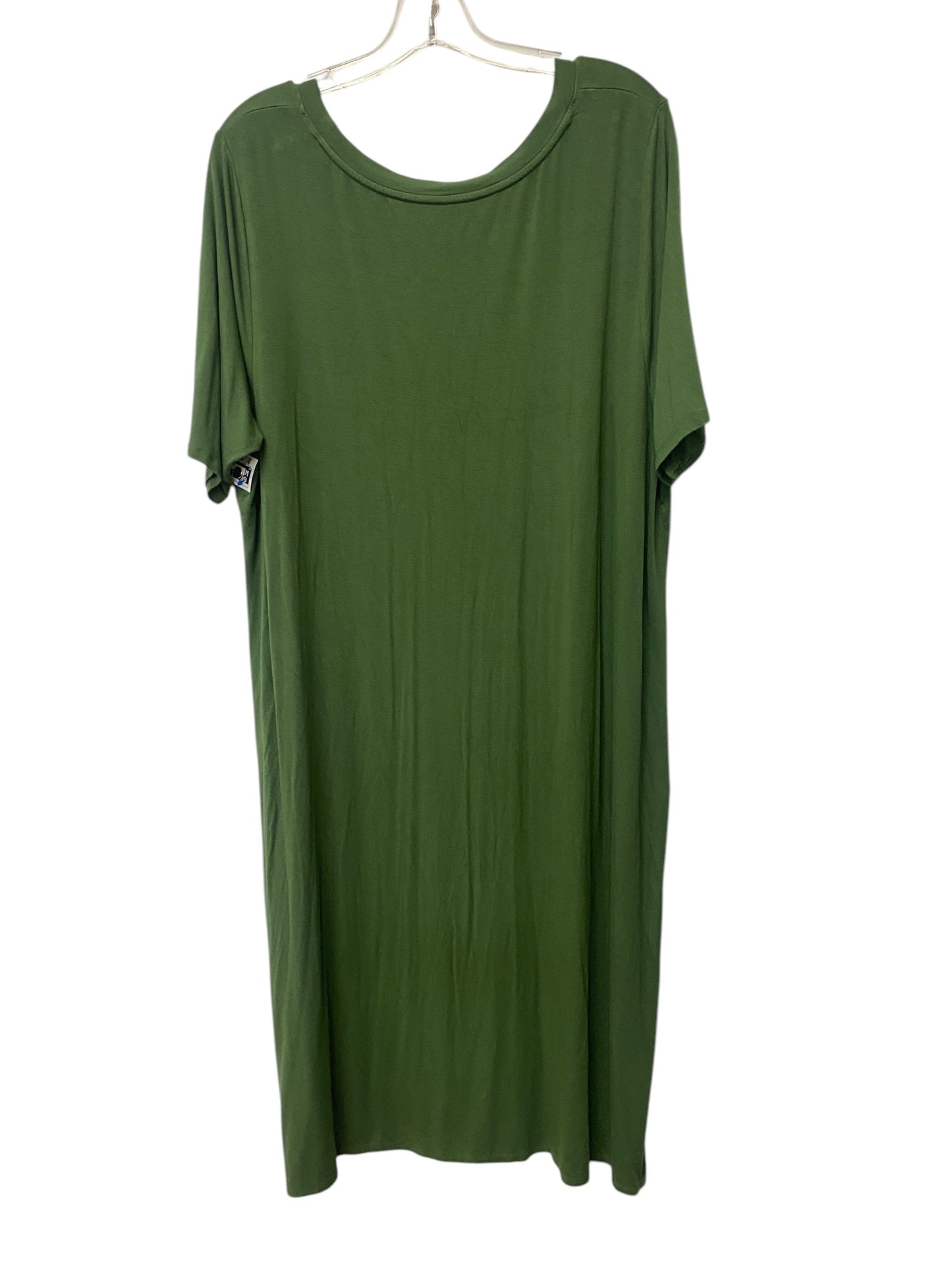 Dress Casual Midi By Ava & Viv In Green, Size: 2x