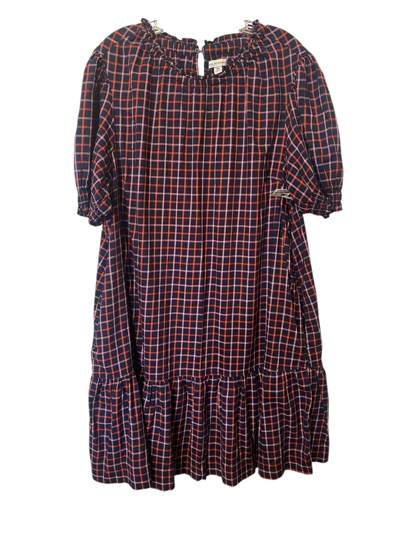 Dress Casual Short By Free Assembly In Plaid Pattern, Size: Xxl