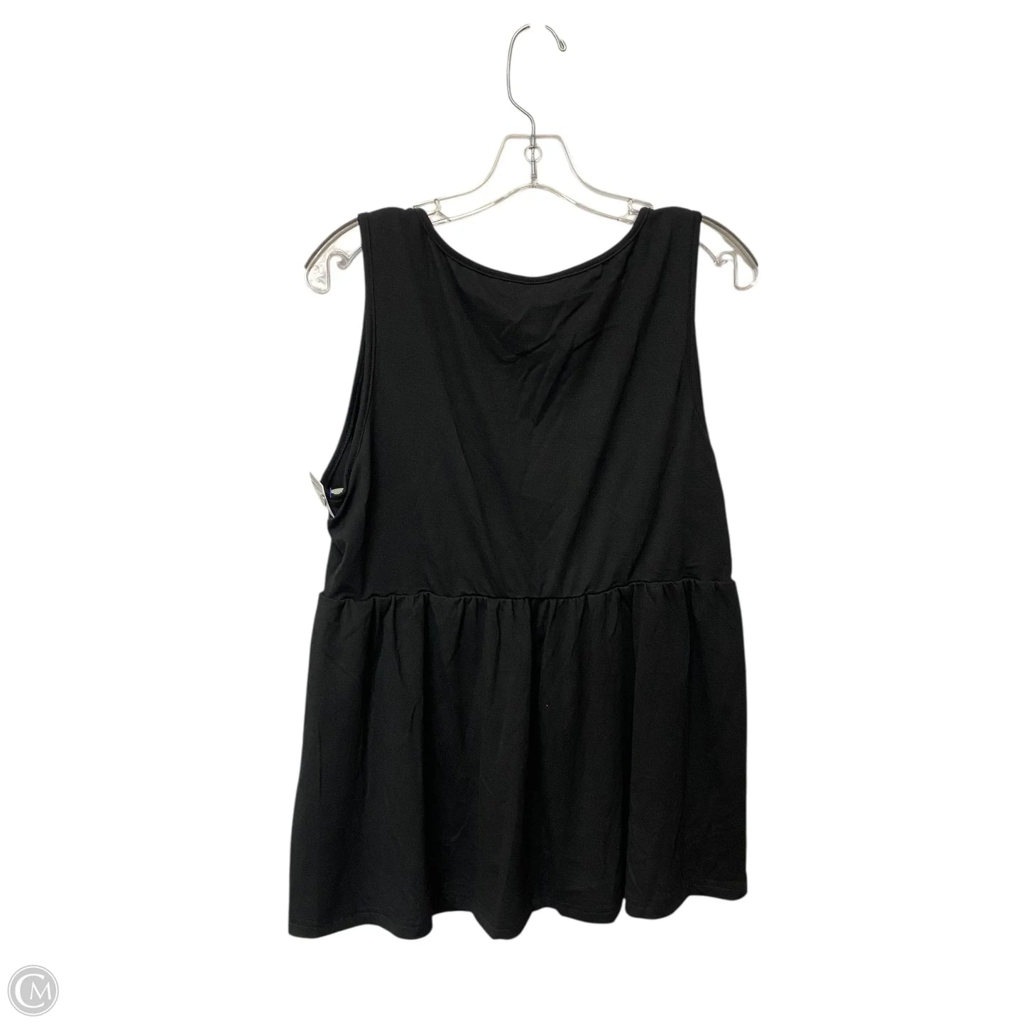 Top Sleeveless By Clothes Mentor In Black, Size: 1x